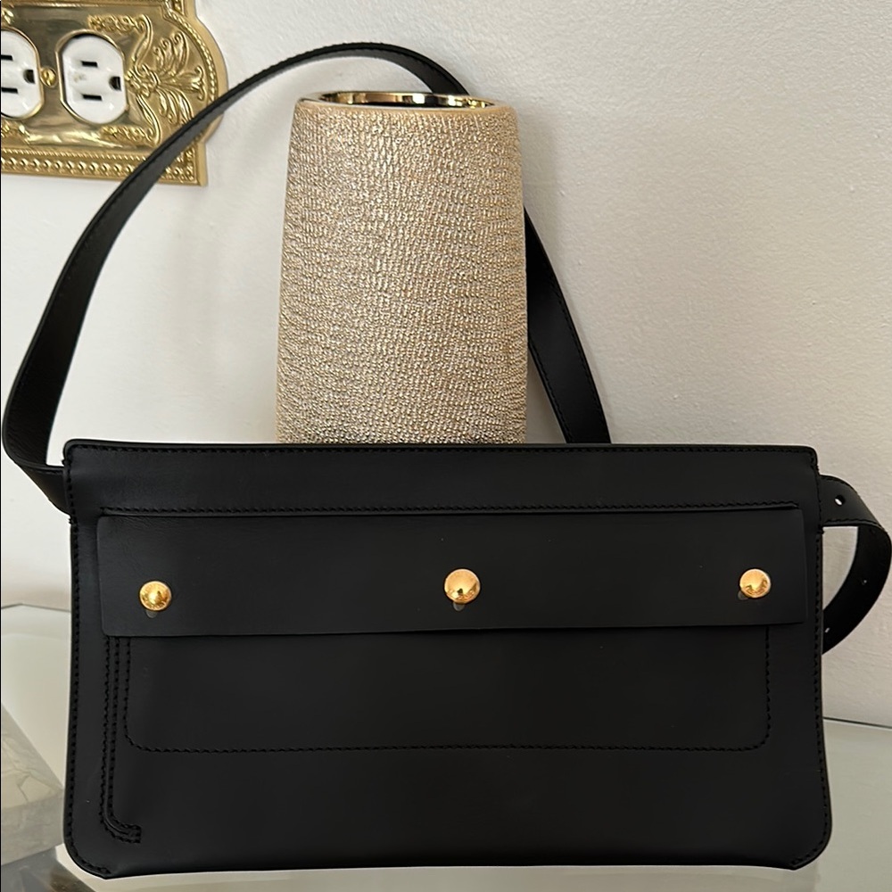 Burberry Black & Gold Crossbody Bag NEW Without Tag stickers are still on